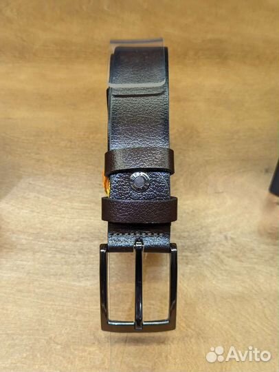 Кожаный мужской ремень(коричневый)