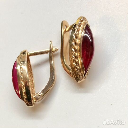 Золотые серьги 585 пробы СССР
