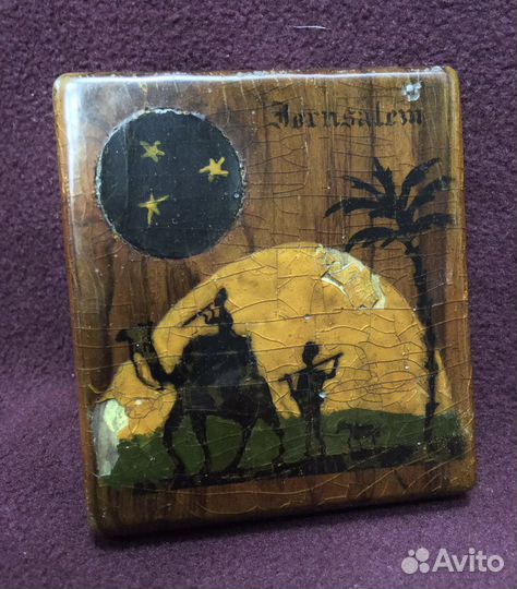 WW2. Портсигар. Эбеновое дерево. Африка. Трофей