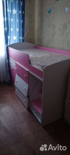 Детская кровать чердак от 3 лет для девочки бу
