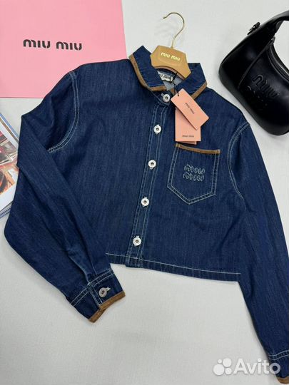 Джинсовый костюм miu miu