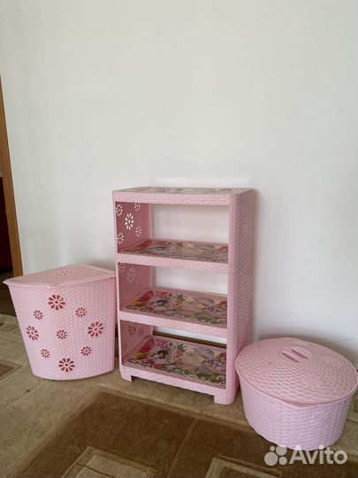 Корзина для игрушек, белья и стойка для обуви