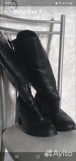 Зимние сапоги, натуральная кожа