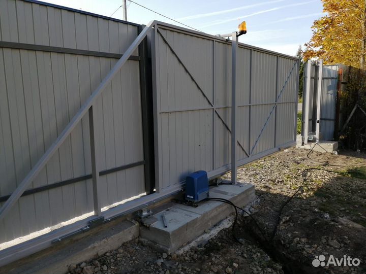 Откатные ворота с установкой