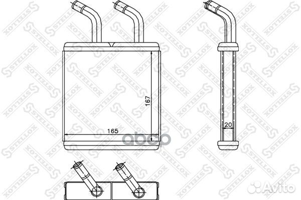 10-35123-SX радиатор печки KIA Rio all 00-05 1