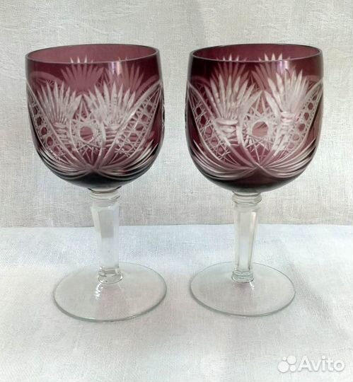 Бокалы цветное стекло СССР