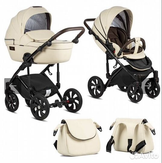 Детская коляска 3 в 1 Tutis Viva Life Leather 2019