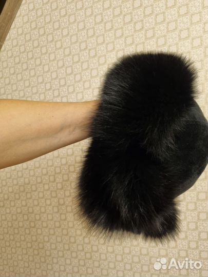 Шапка ушанка женская натуральный мех