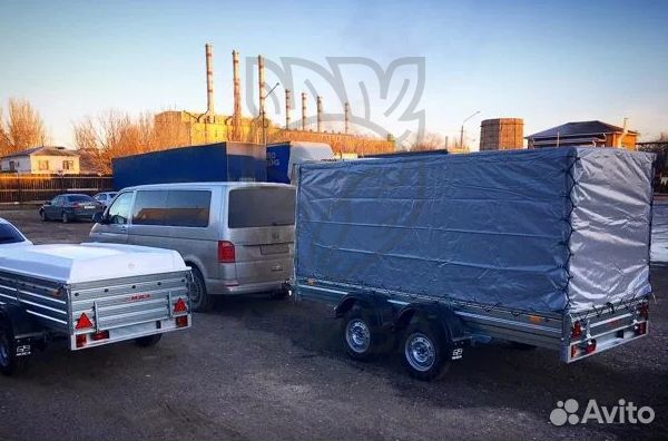 Двухосный прицеп с тентом 150 см для личных дел