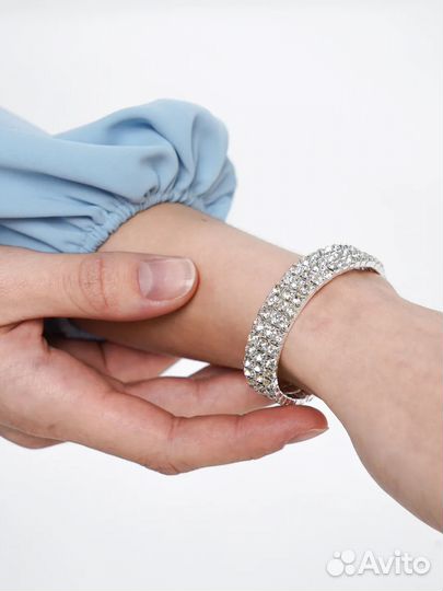 Браслет на руку со сразами / фианитами