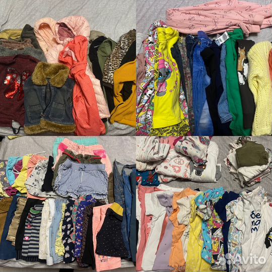 Два огромных мешка одежды на девочку 5-6 лет