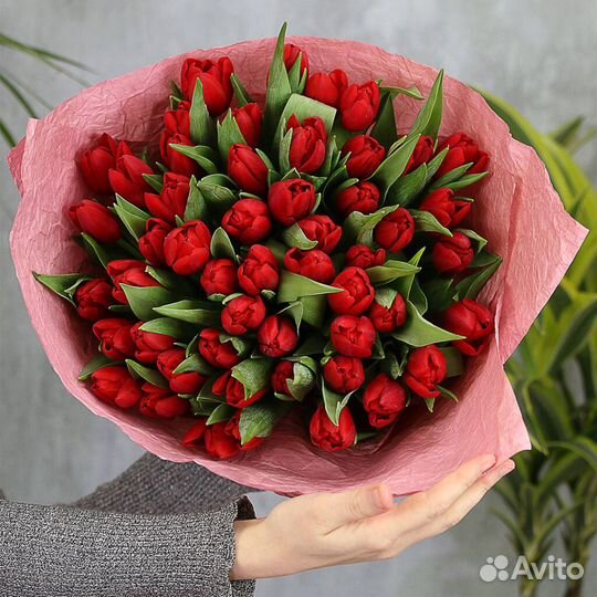 Букет цветов из тюльпанов