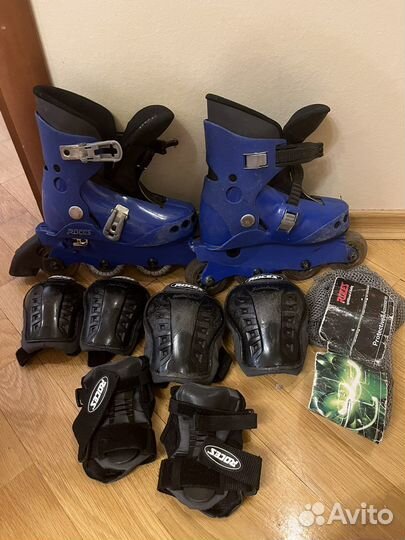 Роликовые коньки раздвижные (30-35) Roces +защит