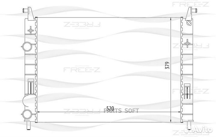 Радиатор охлаждения fiat Albea/Palio 96- 46815887