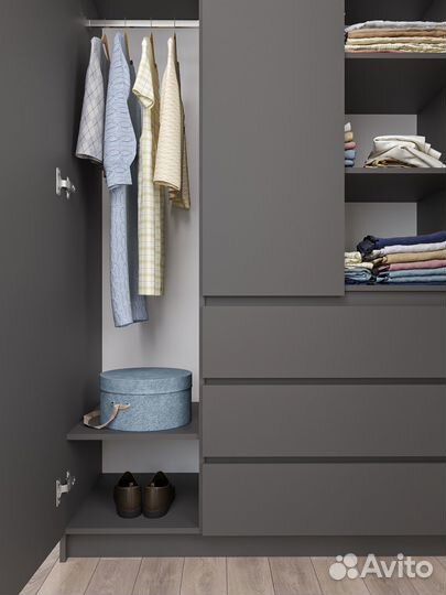 Шкаф IKEA 1200 графит