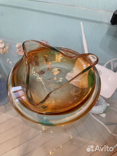 Пепельница цветное стекло Чехословакия