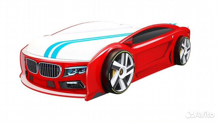 Кровать-машина «BMW», матрас в комплекте