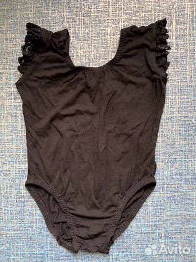 Купальник для танцев гимнастики черный 116