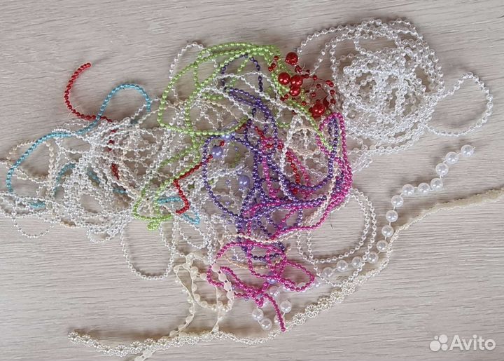 Бисер, основы для заколок, ободки, фурнитура