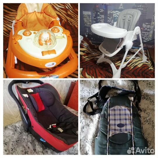 Детские принадлежности, стульчик, кенгуру, ходунки