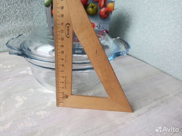 Кастрюля стеклянная 2.1, крышка tefal