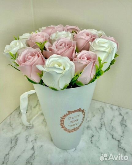 Букет из мыльных роз 15 шт