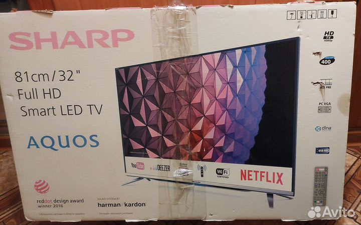 Телевизор Sharp aquos 32 дюйма FHD бу