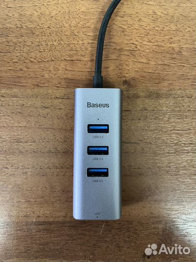 Baseus Hub 3USB3.0 и RJ45 type C