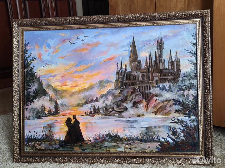 Картина (масло) Драмиона (фанфик), 50х70, Хогвартс