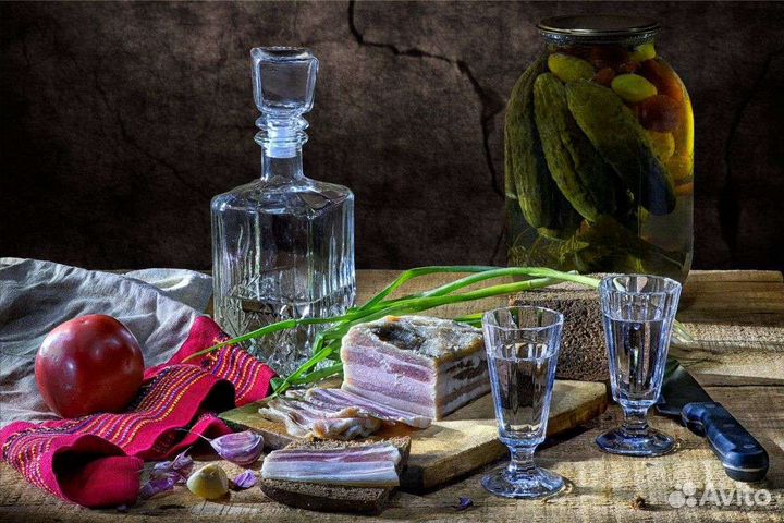 Сало, домашние напитки