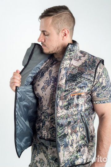 Жилет King Hunter warm light Camo Gray