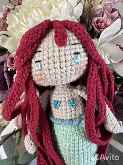 Кукла вязанная русалочка