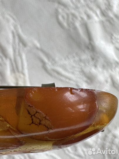 Брошь янтарь СССР