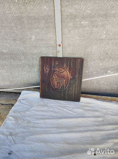 Чеканка панно, ваза подсвечник СССР