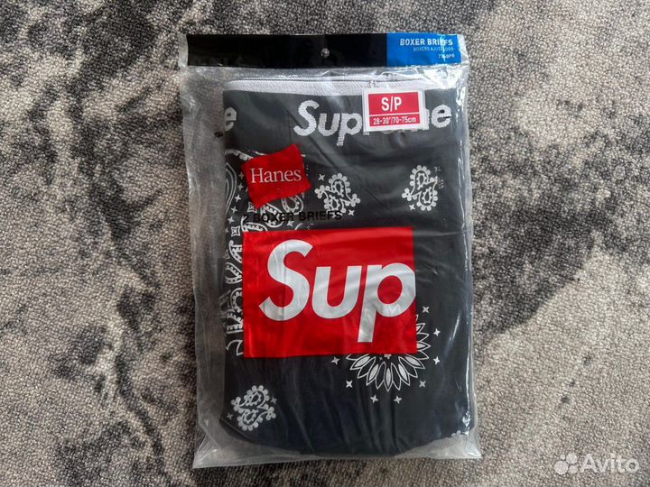 Упаковка Трусов Supreme Black Bandana (2шт)