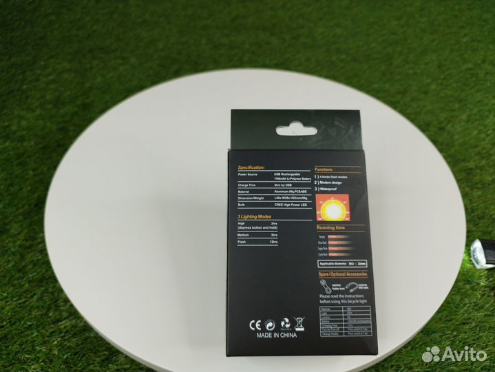 Комплект велосипедных фонарей Фара+стоп сигнал