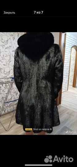 Шуба норковая с капюшоном