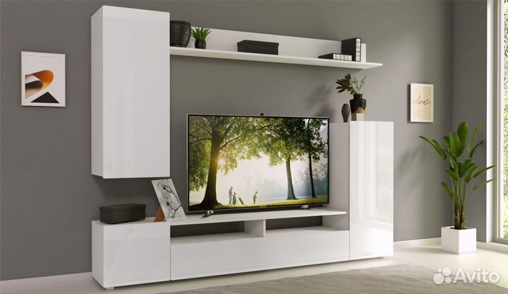 Гостиная белый глянец