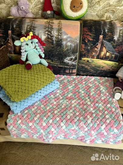 Плед детский плюшевый