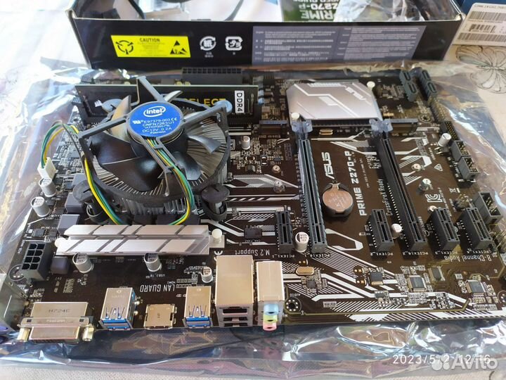 Комплект Asus z-270p, Celeron G3900, память 4gb