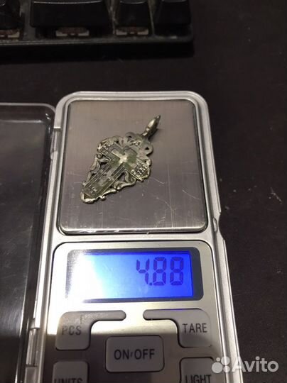 Крест лепесток серебро