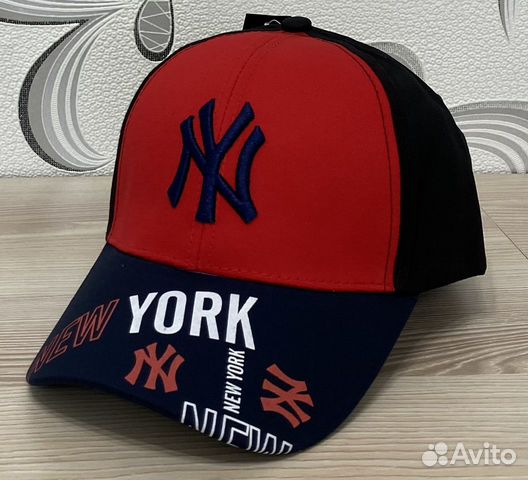 Бейсболка NY трехцветная (7502)