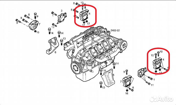 Опора двигателя задняя 8164926 Iveco EuroTech