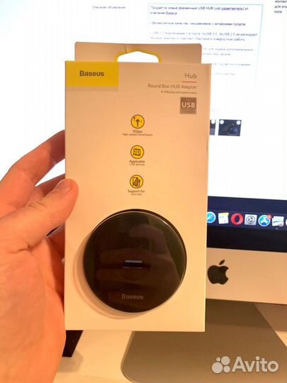 Baseus USB 3.0 или type-c HUB оригинальный Mac Win