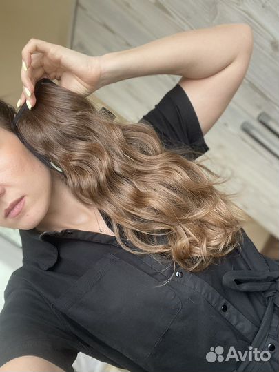 Накладной хвост из натуральных волос