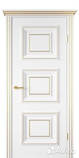 Дверь белая с золотом / Корсо