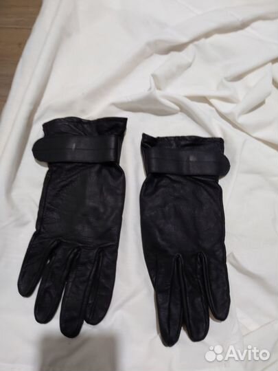 Мужские кожаные перчатки без подкладки