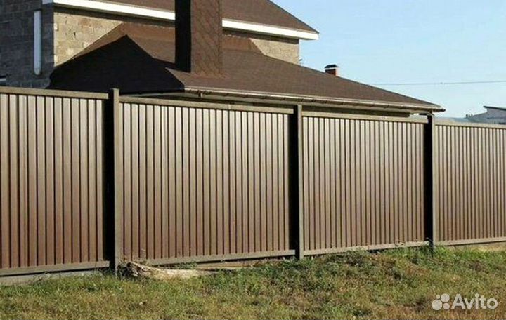 Забор из профнастила / монтаж и установка