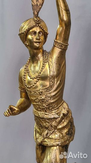 Старинные подсвечники 70 см Бронза 19 век