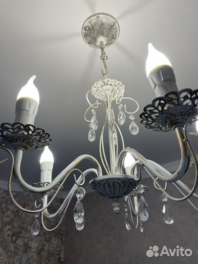 Люстра винтаж с лампочками